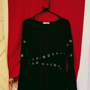 Rosegal Punk/Rock/Goth Bell Sleeve Top. 1XL